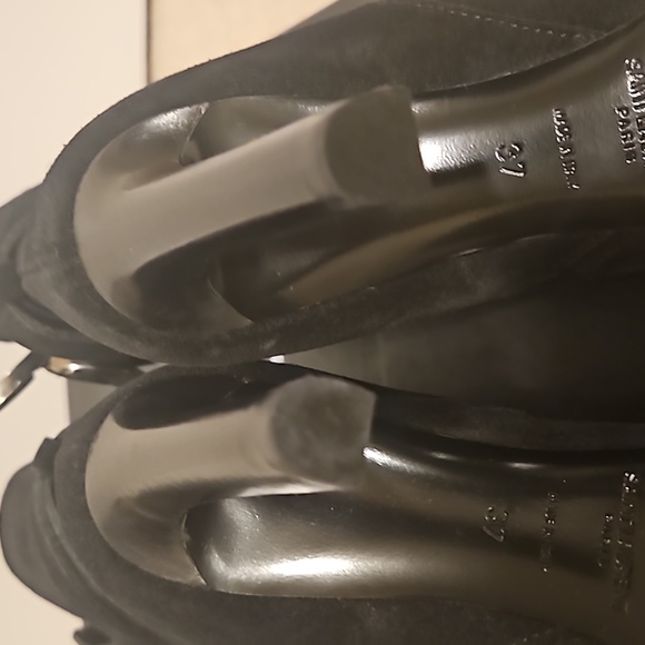 🛑SAINT LAURENT Suede Mica Buckle Western Ankle Booties - Picture 7 of 10